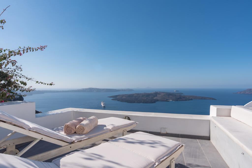 Karpimo Horizon - Caldera View With Private Hot Tub Villa Firostefani Exterior foto