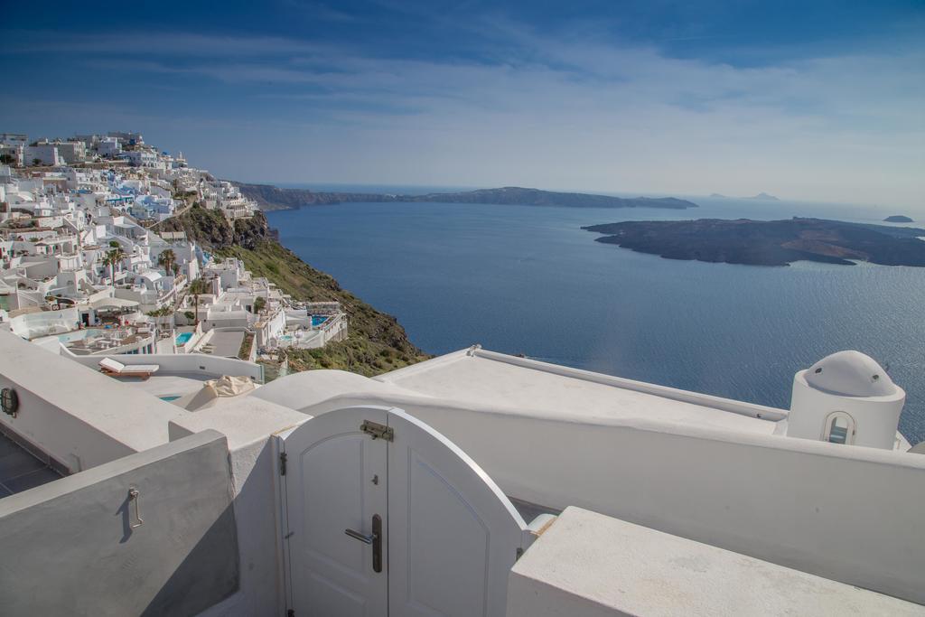 Karpimo Horizon - Caldera View With Private Hot Tub Villa Firostefani Cameră foto