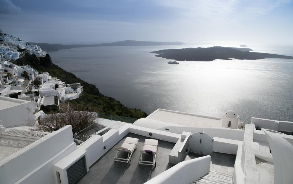Karpimo Horizon - Caldera View With Private Hot Tub Villa Firostefani Cameră foto